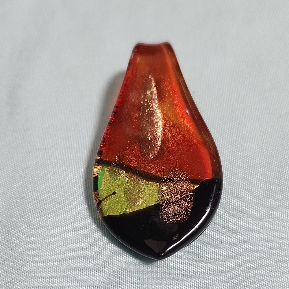 Multicolor Teardrop Glass Pendant
